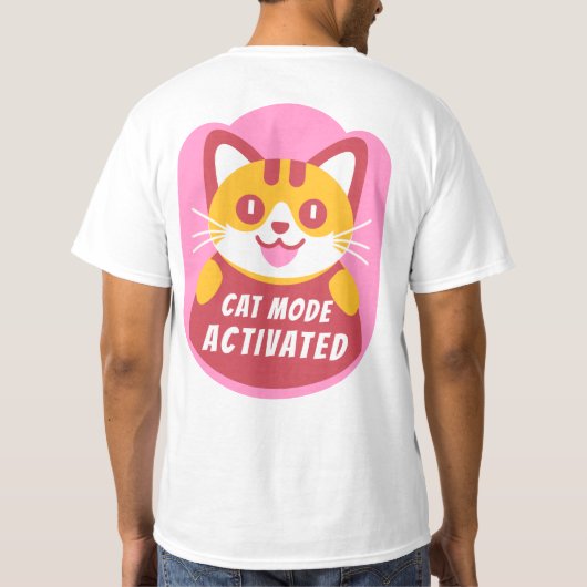 Cat-Modus aktiviert lustige Tabby von Kätzchen ben T-Shirt (Rückseite)