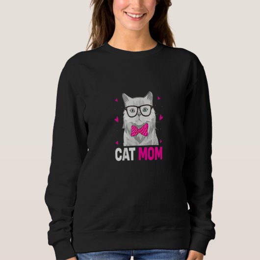 Cat Mom 2 Sweatshirt (Vorderseite)