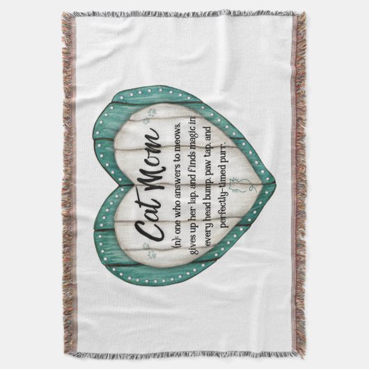 Cat Mom Again Keeper Throw Decke (Vorderseite Vertikal)