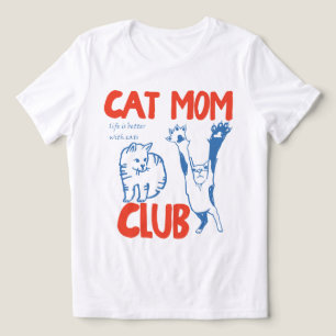 Cat Mom Club Leben ist besser mit Katzen Lustig Sü Tri-Blend Shirt