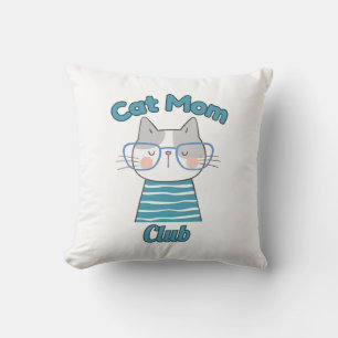 Cat Mom Club – Lustiger Katzenliebhaber für Hausti Kissen