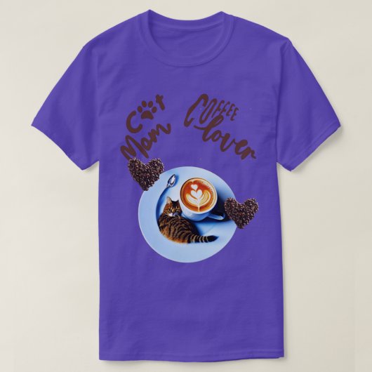 Cat Mom coffee lieber Cat Design 6 T-Shirt (Design vorne)