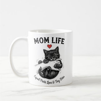 Cat Mom Coffee Mug | Mom Life Cute Kitten Funny  Kaffeetasse
