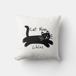 Cat mom custom cat name kissen