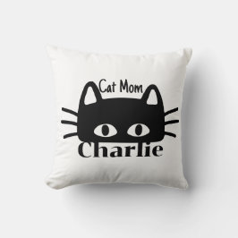 Cat mom custom cat name kissen