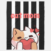 Cat mom custom Fleece Blanket (Vorderseite)