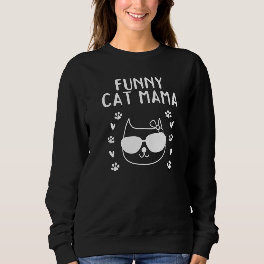 Cat Mom Cute Cat Cat Mama Cat Mama Sweatshirt (Vorderseite)
