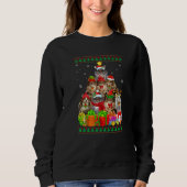 Cat Mom Dad Norwegian Forest Cat Christmas Tree Ug Sweatshirt (Vorderseite)