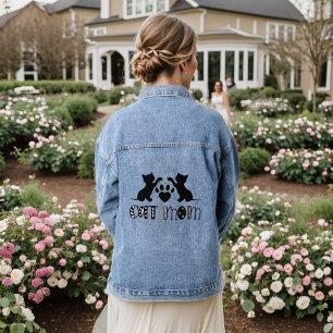 Cat Mom Denim Jacke – Stilvolle Aussage für Tierli