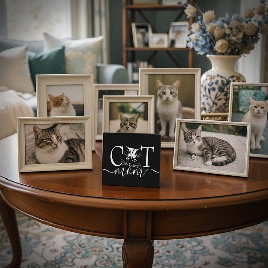 Cat Mom Fotoplatte