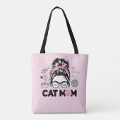 "Cat Mom" Funny Cute Cat Lover Women Tasche (Rückseite)