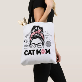 "Cat Mom" Funny Cute Cat Lover Women Tasche
