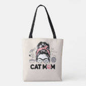 "Cat Mom" Funny Cute Cat Lover Women Tasche (Rückseite)