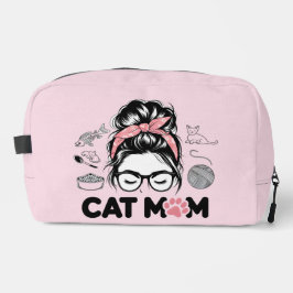 "Cat Mom" Funny Cute Cat Lover Women Waschbeutel