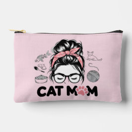"Cat Mom" Funny Cute Cat Lover Women Zubehörtasche