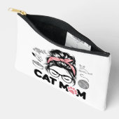 "Cat Mom" Funny Cute Cat Lover Women Zubehörtasche (Offen)