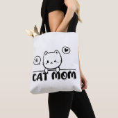 cat mom funny cute gift lover black Tote Tasche (Von Nahem)