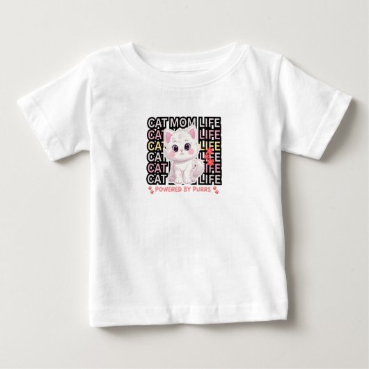 Cat Mom Life funny Baby T-shirt (Vorderseite)