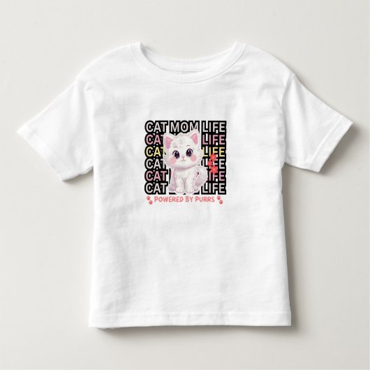 Cat Mom Life funny Kleinkind T-shirt (Vorderseite)