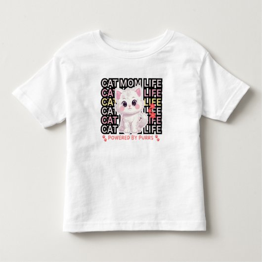 Cat Mom Life funny Kleinkind T-shirt (Vorderseite)