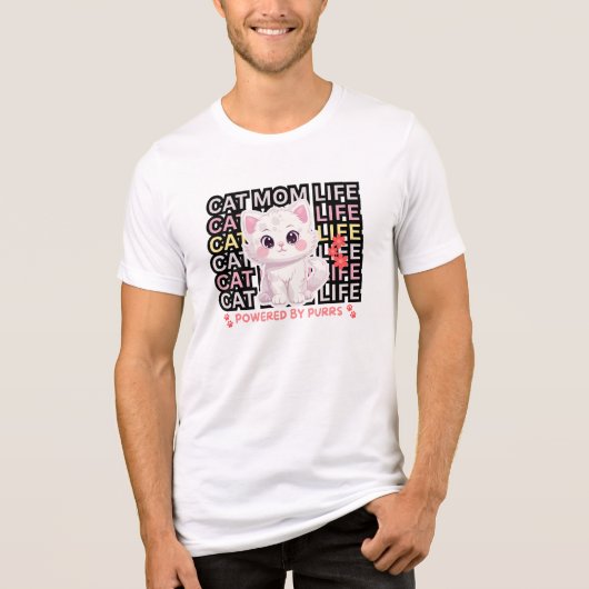 Cat Mom Life funny Tri-Blend Shirt (Vorderseite)