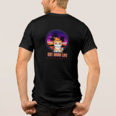 Cat Mom Life funny Tri-Blend Shirt (Rückseite)