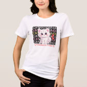 Cat Mom Life funny Tri-Blend Shirt (Vorderseite)