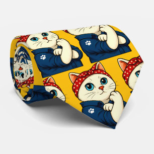 Cat Mom Muttertag Krawatte