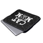 Cat Mom Pawprint with Cat Hairs Laptopschutzhülle (Vorne Knopf)