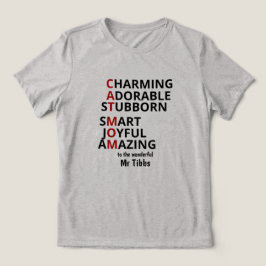 Cat Mom Personalized Cat Lover  Tri-Blend Shirt