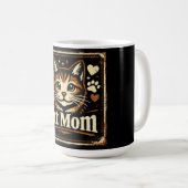 Cat Mom – Proud Feline Mother Love Kaffeetasse (VorderseiteRechts)