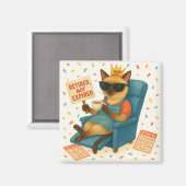 Cat Mom Retirement is drinking coffee Magnet (Vorderseite/Rückseite)