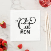 Cat Mom Serviette (Beispiel)