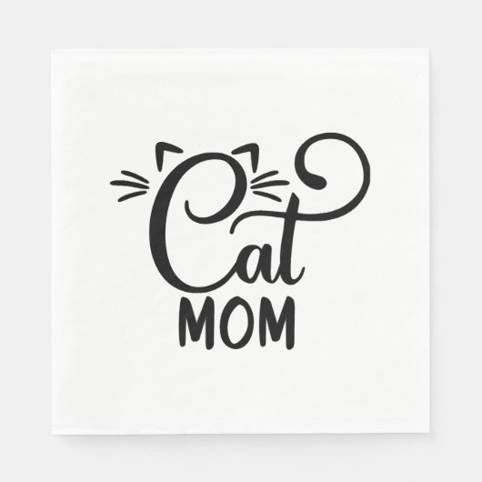Cat Mom Serviette (Vorderseite)