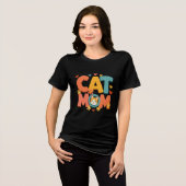 Cat Mom Shirt – Retro 70s Groovy Vintage Tee (Vorderseite voll)