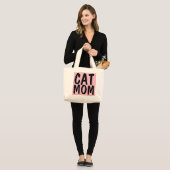 CAT MOM-Tasche, Rosa Jumbo Stoffbeutel (Vorderseite (Model))