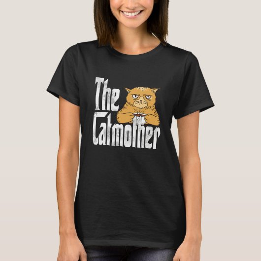 Cat Mom The Catmother Crazy Coffee Cat Mother Kitt T-Shirt (Vorderseite)