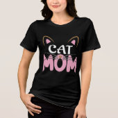 Cat Mom Tri-Blend Shirt (Vorderseite)