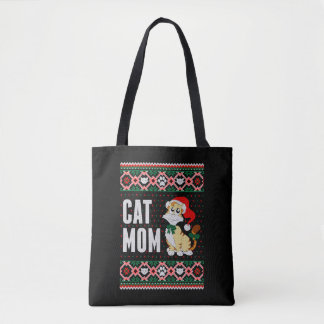 Cat Mom Ugly Christmas Sweater Tasche