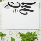 Cat Mom Whiskers and Ears Geschirrtuch (Gefaltet)