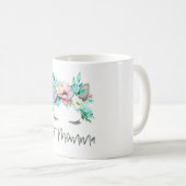Cat Momma Floral Crown Tasse (VorderseiteRechts)