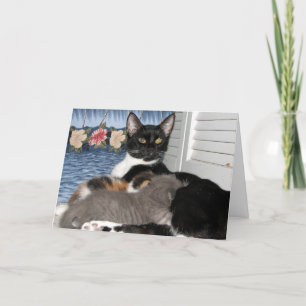 Cat Mommas Liebe Dankeschön-Karte Dankeskarte