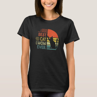 Cat Mommy Retro Best Cat Mama je Meowy Cat Lady F T-Shirt
