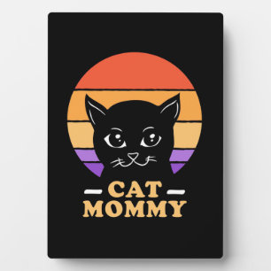 Cat Mommy Retro Vintag Fotoplatte