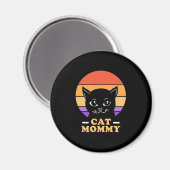 Cat Mommy Retro Vintag Magnet (Vorderseite/Rückseite)