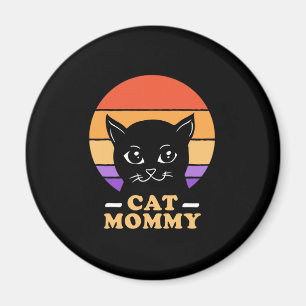 Cat Mommy Retro Vintag Magnet