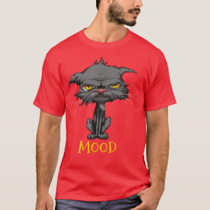 Cat Mood Funny Angry Bored Cat Kitten Cat Lovers M T-Shirt