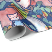 Cat Moon Lover Herz Geschenkpapier (Rolleneckpunkt)