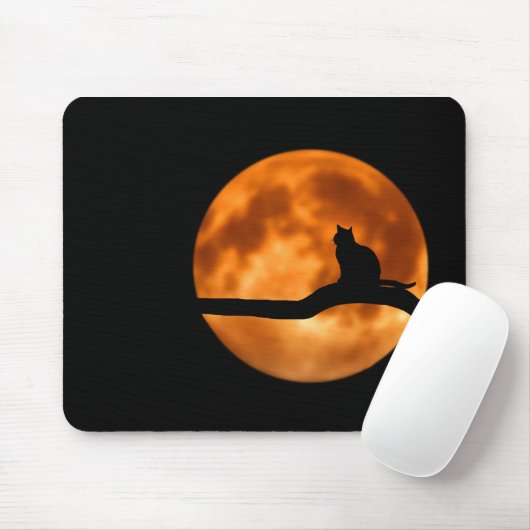 Cat Moon modern, farbenfroh und elegant anpassbar Mousepad (Mit Mouse)