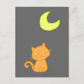 Cat Moon Postkarte (Vorderseite)